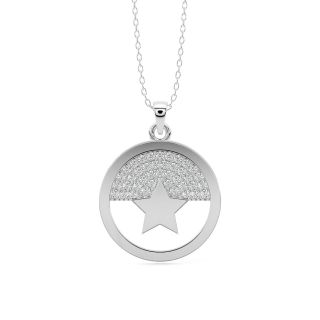 Dazzling Star Diamond Pendant